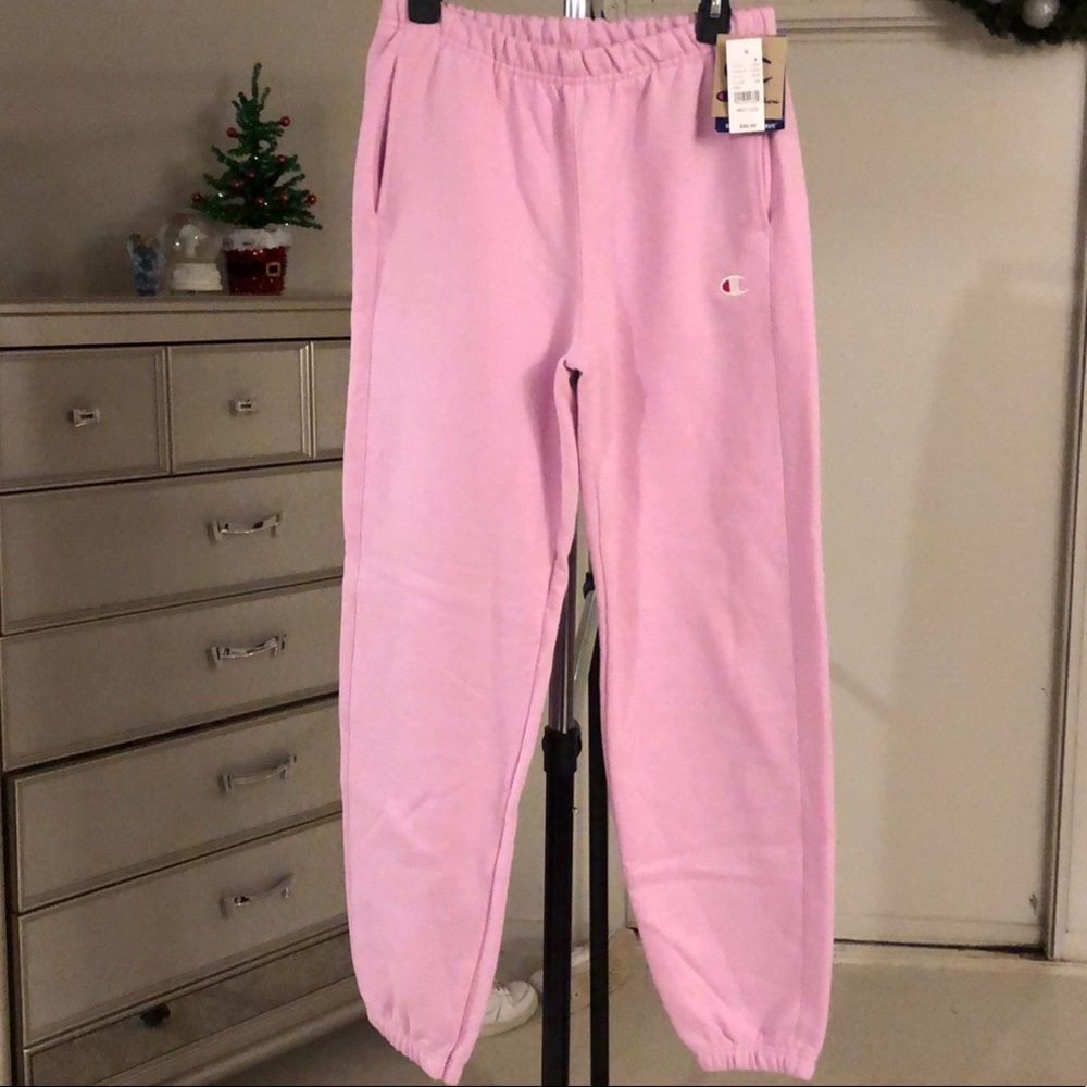 Pink champion reverse weave sweatpants